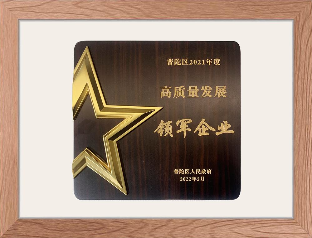 普陀區(qū)2021高質(zhì)量發(fā)展領(lǐng)軍企業(yè)